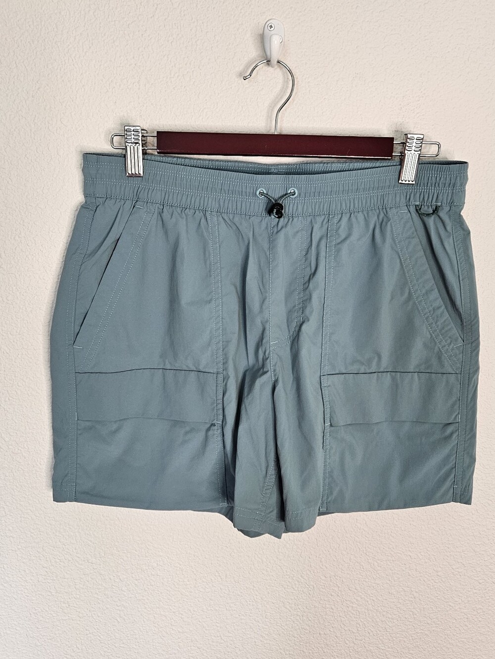 REI Nylon Shorts Blue Elastic Waist Drawstring Pockets M